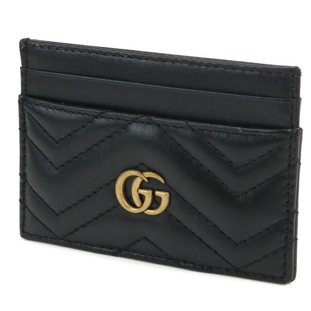 グッチ カードケース レディース ブランド LION TRAP.CHEVRON レザー イタリア 443127 ブラック 財布 GUC443127021