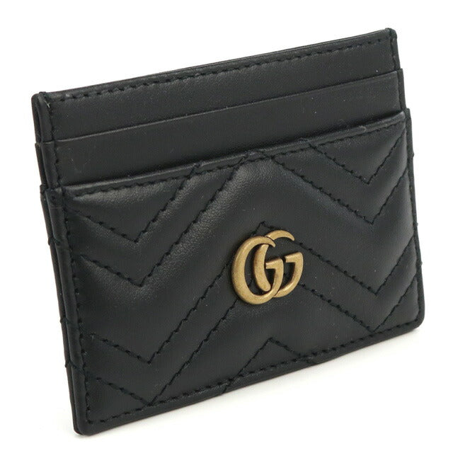 グッチ カードケース レディース ブランド LION TRAP.CHEVRON レザー イタリア 443127 ブラック 財布 GUC443127021