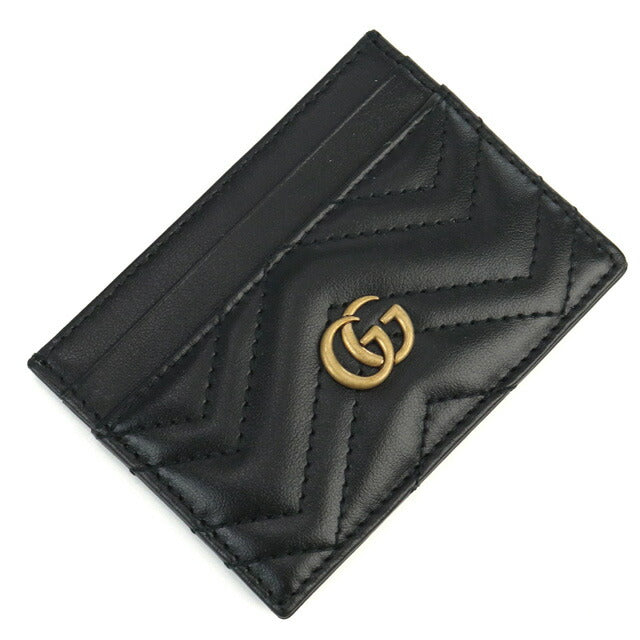 グッチ カードケース レディース ブランド LION TRAP.CHEVRON レザー イタリア 443127 ブラック 財布 GUC443127021