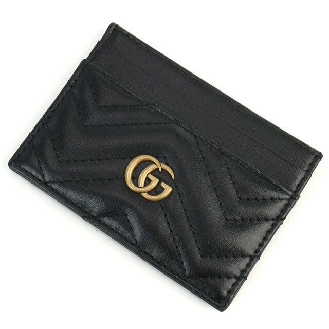 グッチ カードケース レディース ブランド LION TRAP.CHEVRON レザー イタリア 443127 ブラック 財布 GUC443127021