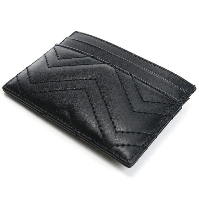 グッチ カードケース レディース ブランド LION TRAP.CHEVRON レザー イタリア 443127 ブラック 財布 GUC443127021