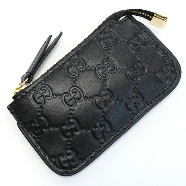 グッチ キーリング付小銭入れ レディース ブランド GUCCI レザー イタリア 447964 ブラック 財布 GUC447964011