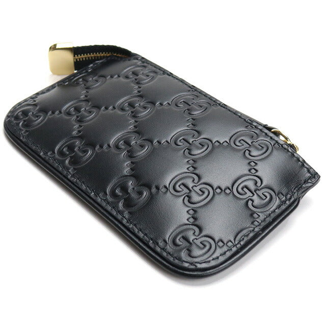 グッチ キーリング付小銭入れ レディース ブランド GUCCI レザー イタリア 447964 ブラック 財布 GUC447964011