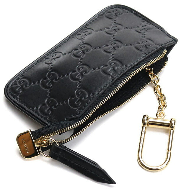 グッチ キーリング付小銭入れ レディース ブランド GUCCI レザー イタリア 447964 ブラック 財布 GUC447964011