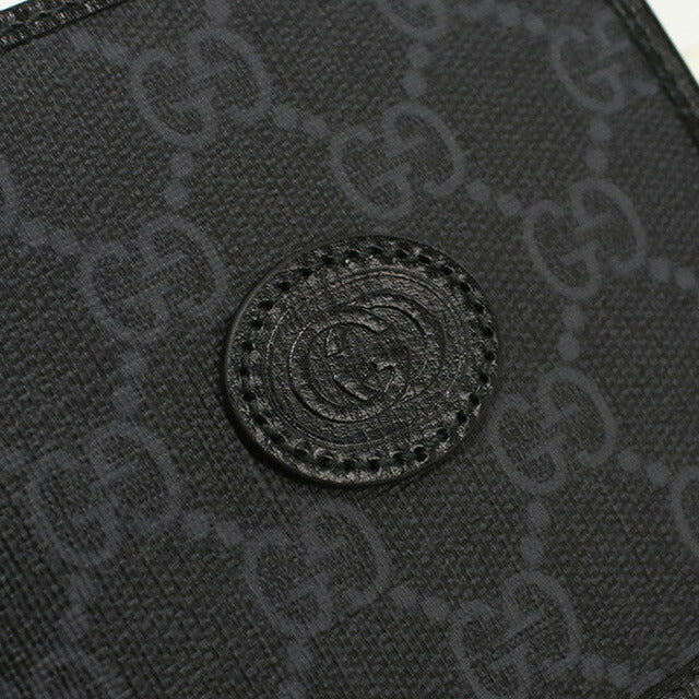 グッチ 二折財布小銭入付き メンズ ブランド GUCCI GG RETRO 673000 ブラック 財布 GUC673000011