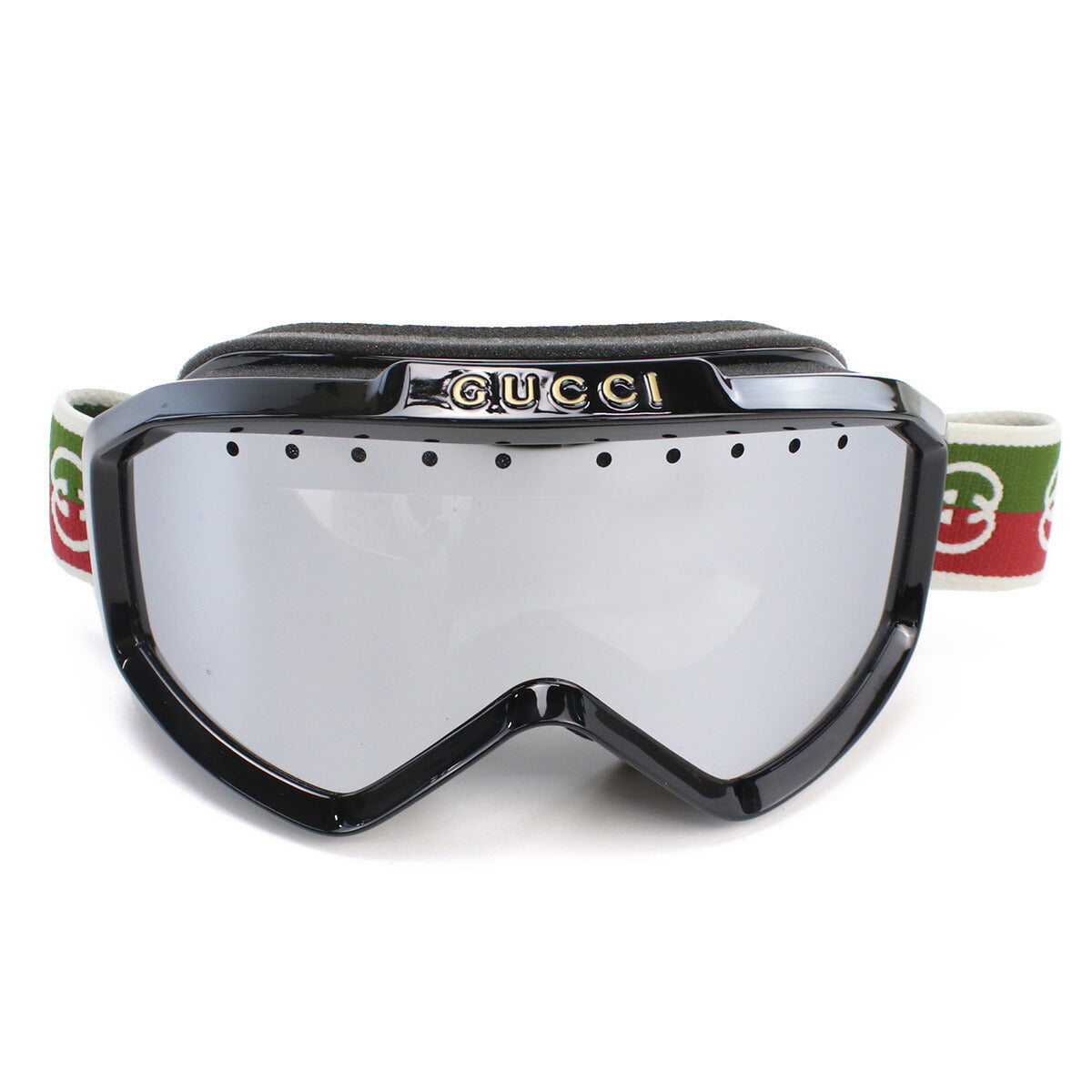 グッチ ダークグレーシルバーレンズ100%UVA・UVBプロテクション イタリア 706766 ブラック GUC706766011