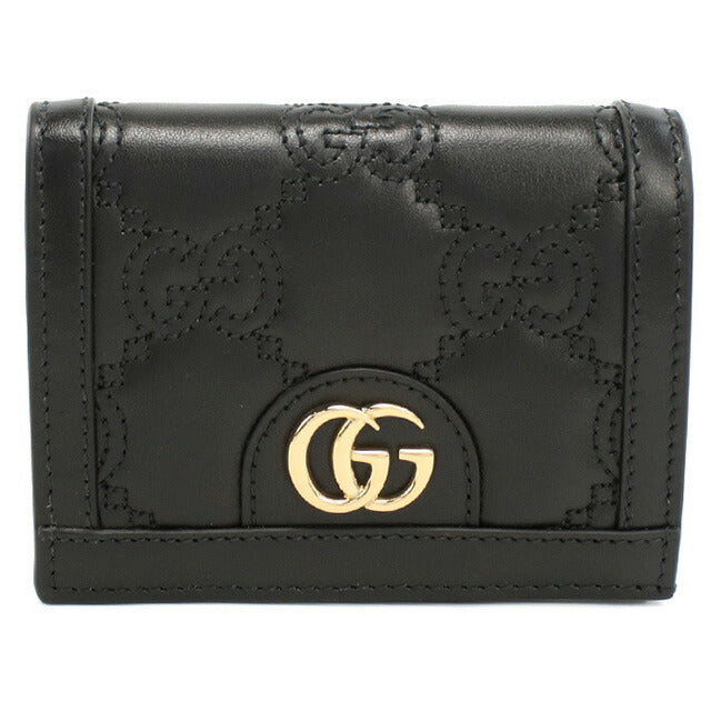 グッチ 二折財布小銭入付き レディース ブランド GUCCI GG MATELASSE 723786 ブラック 財布 GUC723786011