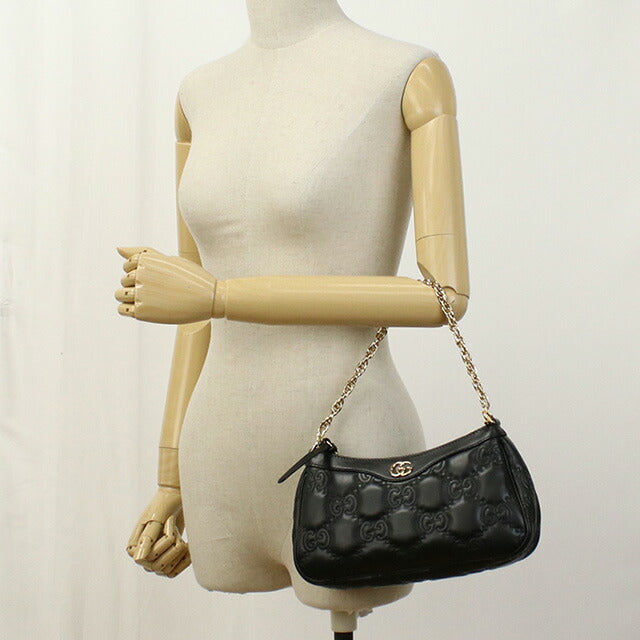 グッチ 斜め掛け ショルダーバッグ レディース ブランド GUCCI GG MATELASSE 735049 ブラック バッグ GUC735049011