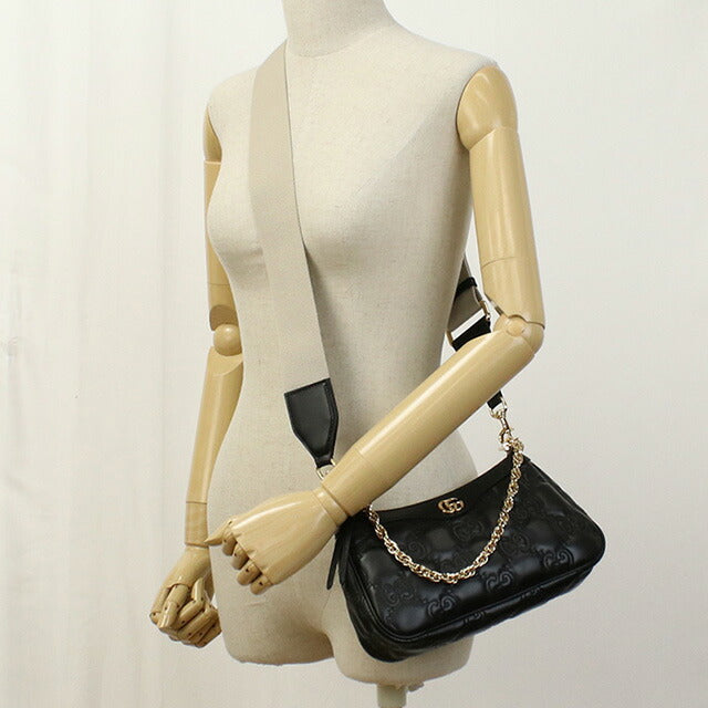 グッチ 斜め掛け ショルダーバッグ レディース ブランド GUCCI GG MATELASSE 735049 ブラック バッグ GUC735049011