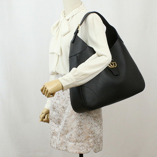 グッチ セミショルダー レディース ブランド GUCCI レザー イタリア 755344 ブラック バッグ GUC755344011