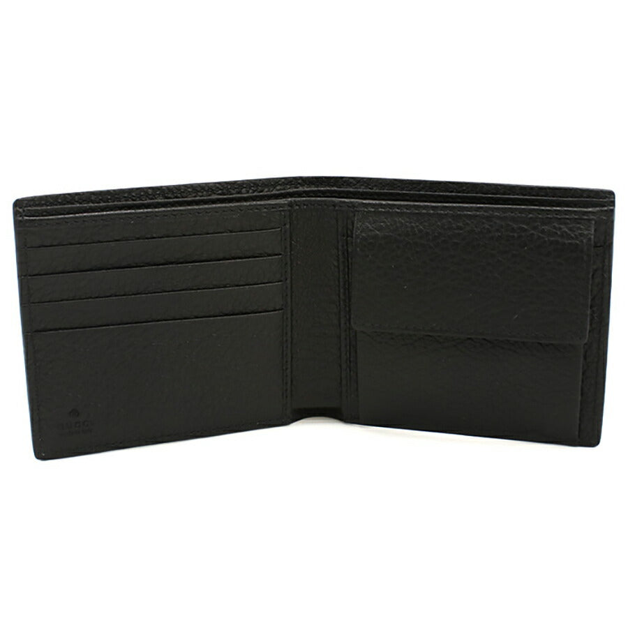 グッチ 二折財布小銭入付き メンズ ブランド GUCCI GG DEBOSSED 795316 ブラック 財布 GUC795316011