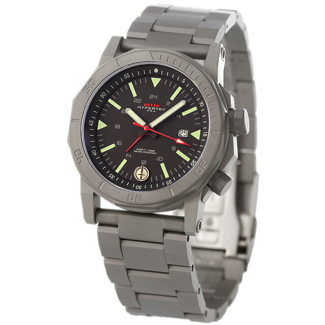 エム ティー エム H-61 クオーツ 腕時計 ブランド メンズ GMT MTM H61-SGR-LUMI-MBSS アナログ ブラック グレー 黒 H61-SGR-LUMI-MBSS