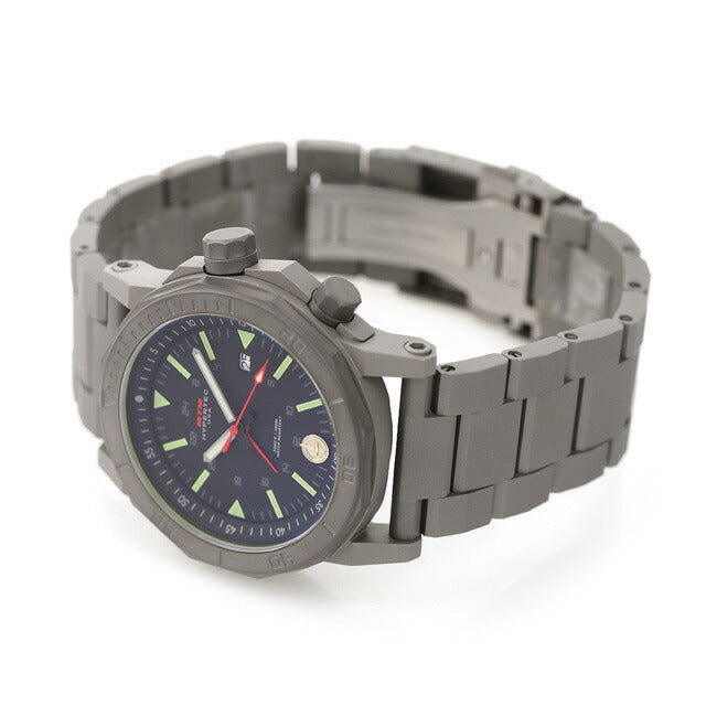 エム ティー エム H-61 クオーツ 腕時計 ブランド メンズ GMT MTM H61-SGR-LUMI-MBSS アナログ ブラック グレー 黒 H61-SGR-LUMI-MBSS