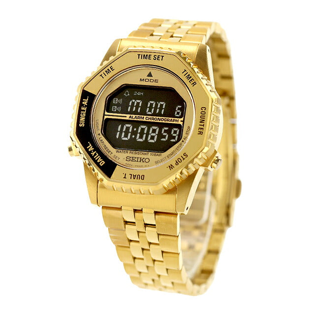 極美品　稼働品　SEIKO クォーツ　新品電池　ラウンド　ゴールド　メンズ HFL003P ｜ セイコーセレクション デジタルクオーツ クォーツ 電池式