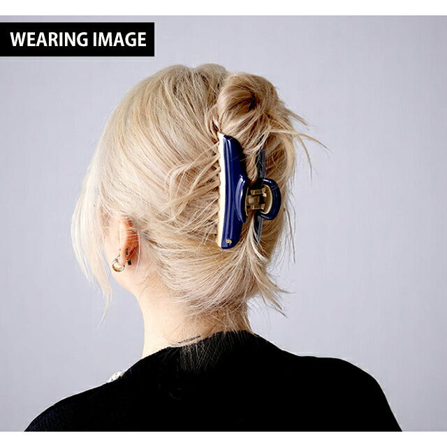 アレクサンドル ドゥ パリ ヘアクリップ レディース ブランド ALEXANDRE DE PARIS ヴァンドームLクリップ ICCL-12832-02-M5 ネイビー ICCL-12832-02-M5