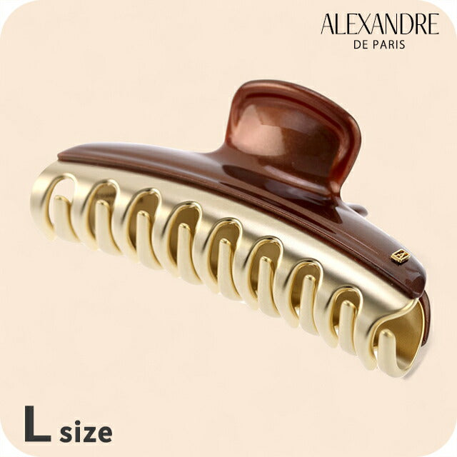 Alexandre de Paris剪辑剪辑女性品牌Alexandre de Paris Vendome L剪辑ICCL-12832-02-X4 PEARL BROWN ICCL-12832-02-X4