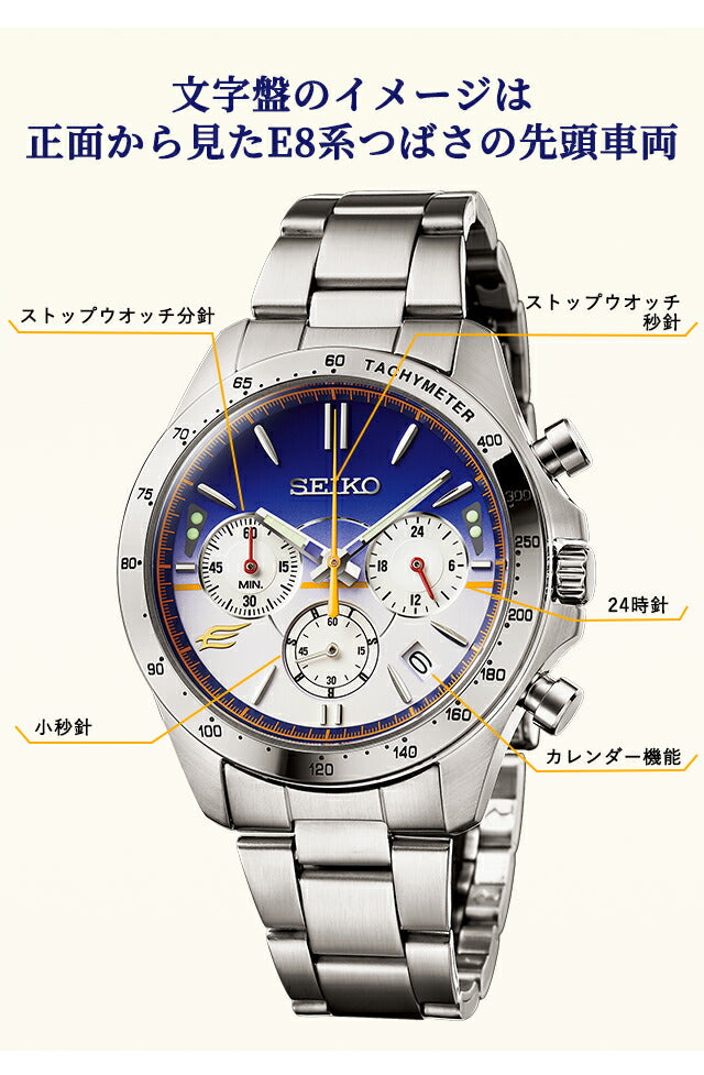 Yamagata Shinkansen E8 series Tsubasa debut commemorative watch Seiko collaboration watch Quartz battery-powered watch brand men&
