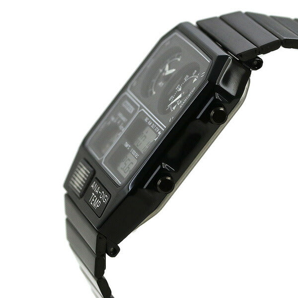 公民唱片公司Ana-Digital Temp Watch Brand Chronograph Analog Digital JG2105-93E公民黑人JG2105-93E
