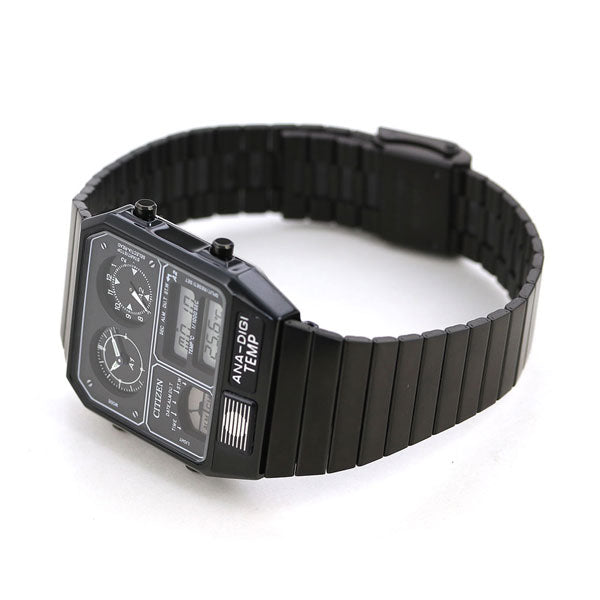 公民唱片公司Ana-Digital Temp Watch Brand Chronograph Analog Digital JG2105-93E公民黑人JG2105-93E