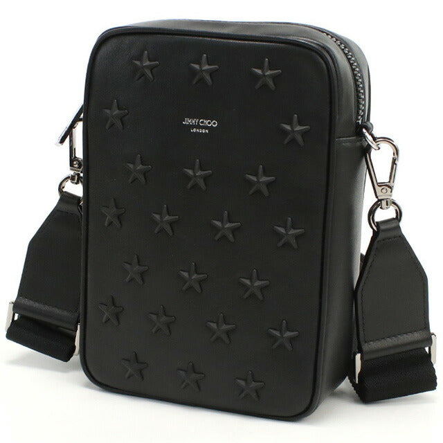 ジミーチュウ 斜め掛け ショルダーバッグ メンズ ブランド JIMMY CHOO レザー イタリア KIMI CAMERA ブラック バッグ JICKIMICAMERA011
