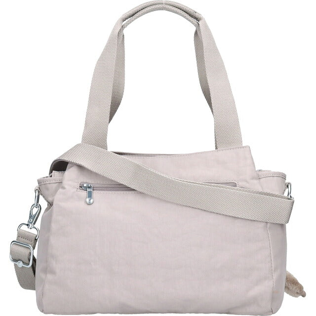 キプリング ハンドバッグ レディース ブランド Kipling エリシア ロゴ ワンポイント 無地 2WAY K43791-89L Grey Gris グレー K43791-89L