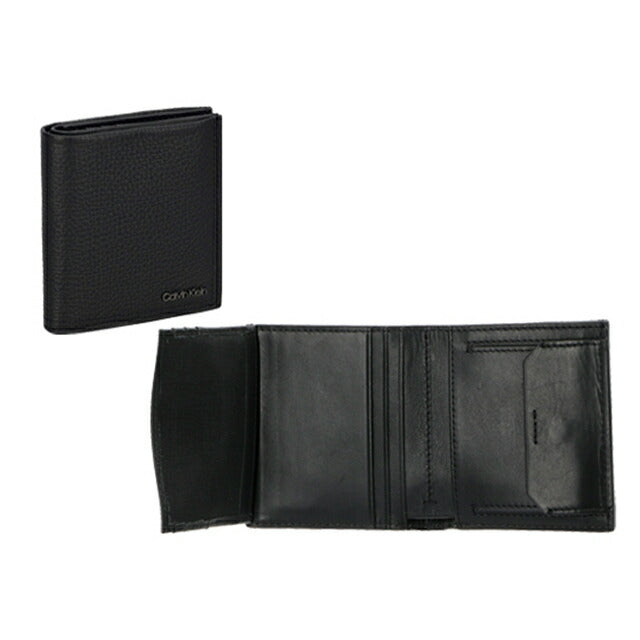 カルバンクライン 三つ折り財布 メンズ ブランド Calvin Klein K50K509624 ブラック K50K509624-BAX