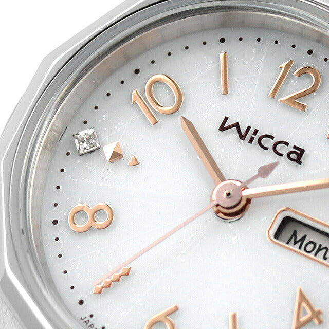公民WICCA SOLARTECH日与约会模型观看品牌女性公民WICCA KH3-517-11模拟银KH3-517-11