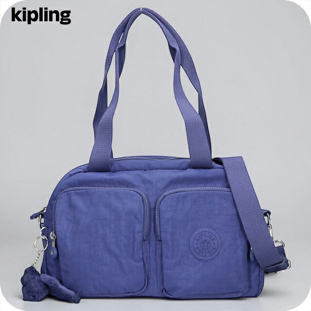 キプリング ボストンバッグ レディース ブランド Kipling クールデフィア ロゴ ワンポイント 無地 2WAY KI2849-24U Ocean Blue KI2849-24U
