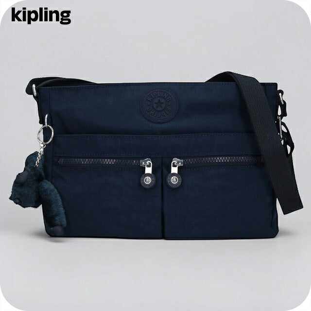 キプリング ショルダーバッグ レディース ブランド Kipling ニューアンジー ロゴ ワンポイント 無地 KI3389-96V Blue Bleu 2 KI3389-96V