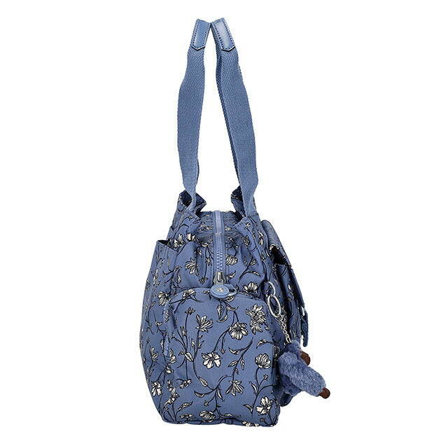 キプリング ハンドバッグ レディース ブランド Kipling KI34662QR GARDEN ROMANCE ブルー 軽量 小さめ 手提げ 高級 おしゃれ プレゼント 女性 実用的 かわいい