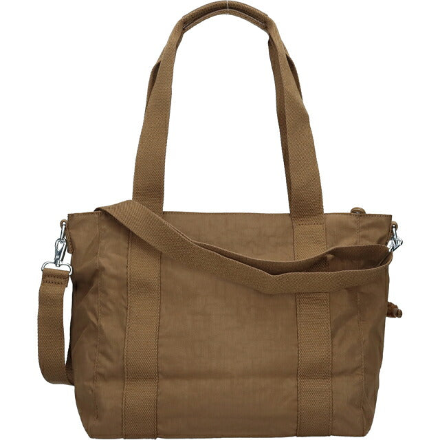 キプリング トートバッグ レディース ブランド Kipling アッセーニ S ロゴ ワンポイント 無地 2WAY KI4400-1NA Smooth Khaki KI4400-1NA