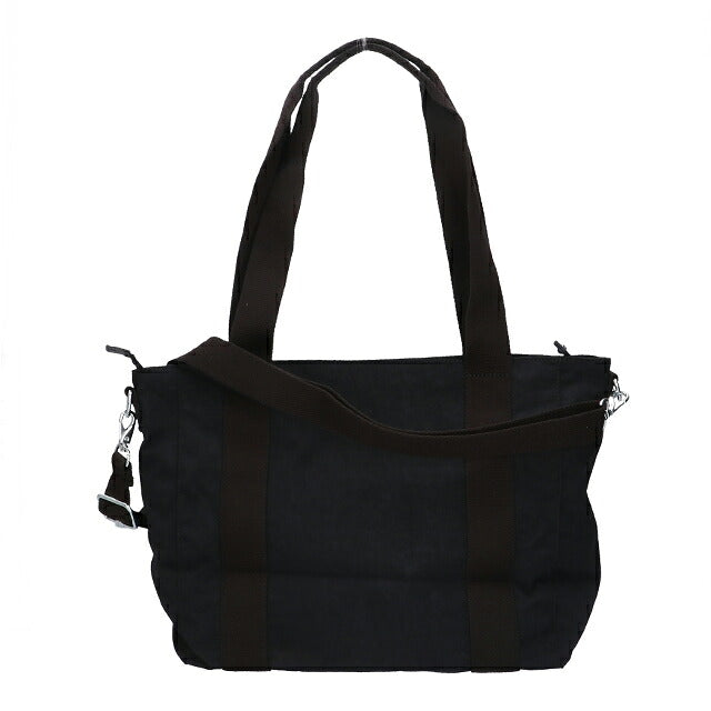 キプリング トートバッグ レディース ブランド Kipling アッセーニ S ロゴ ワンポイント 無地 2WAY KI4400-P39 Black Noir 黒 KI4400-P39