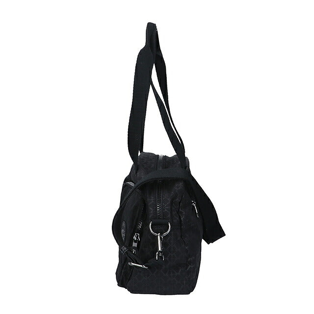 キプリング ボストンバッグ レディース ブランド Kipling クールデフィア ロゴ ワンポイント 総柄 2WAY KI6017-K59 Signature Emb 黒 KI6017-K59