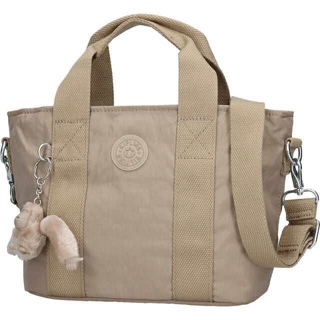 キプリング トートバッグ レディース ブランド Kipling ミンタ ロゴ ワンポイント 無地 2WAY KI7541-4PW Soft Taupe KI7541-4PW