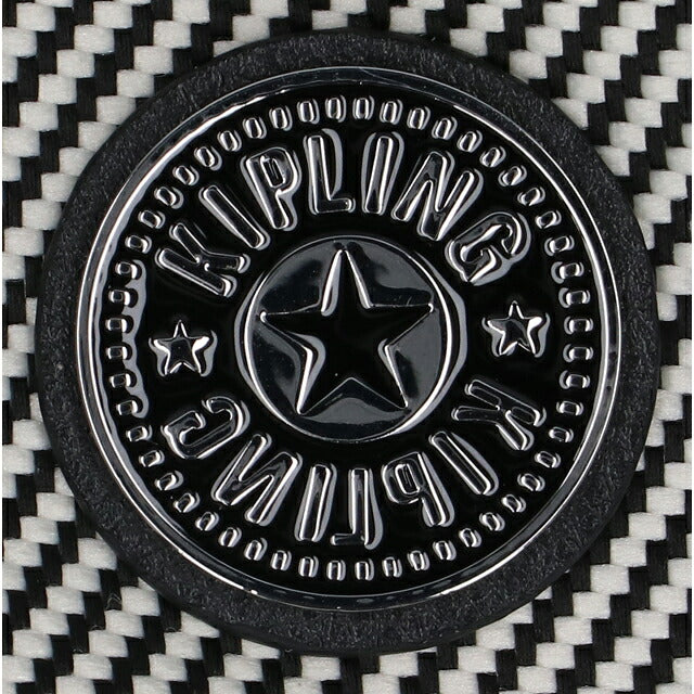 キプリング ショルダーバッグ レディース ブランド Kipling ガブ S PE+ ロゴ ワンポイント 総柄 ストライプ KI8039-4SY Diagonal Jacquard 黒 KI8039-4SY