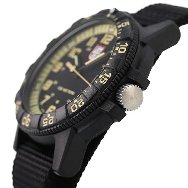 ルミノックス 0320シリーズ レザーバック シータートル ジャイアント 44mm 0333 LUMINOX メンズ 腕時計 ブラック 時計 l0333