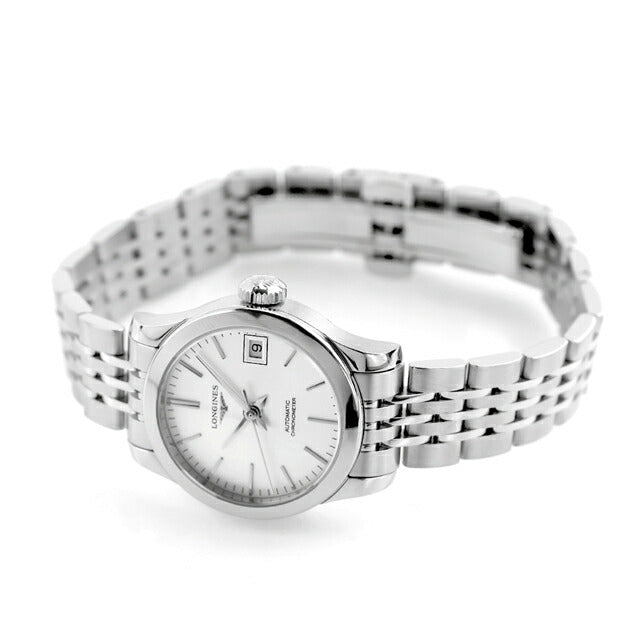 ロンジン レコード 自動巻き 腕時計 ブランド レディース LONGINES L2.320.4.72.6 アナログ シルバー スイス製 L2-320-4-72-6