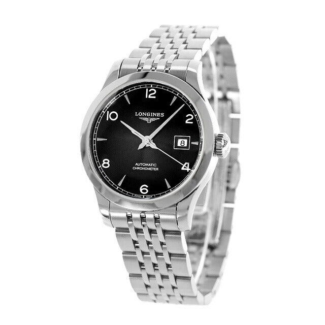 ロンジン レコード 自動巻き 腕時計 ブランド レディース LONGINES L2.321.4.56.6 アナログ ブラック 黒 スイス製 L2-321-4-56-6