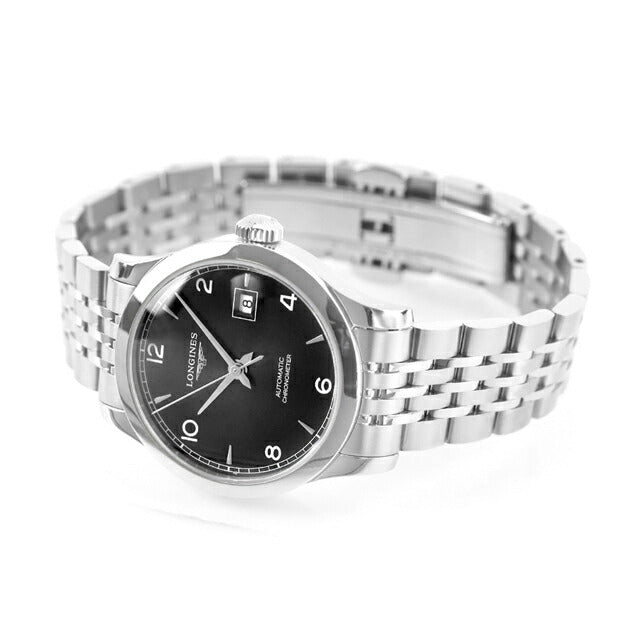 ロンジン レコード 自動巻き 腕時計 ブランド レディース LONGINES L2.321.4.56.6 アナログ ブラック 黒 スイス製 L2-321-4-56-6