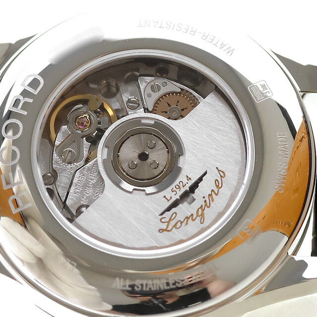 ロンジン レコード 自動巻き 腕時計 ブランド レディース ダイヤモンド LONGINES L2.321.4.57.2 アナログ ブラック 黒 スイス製 L2-321-4-57-2