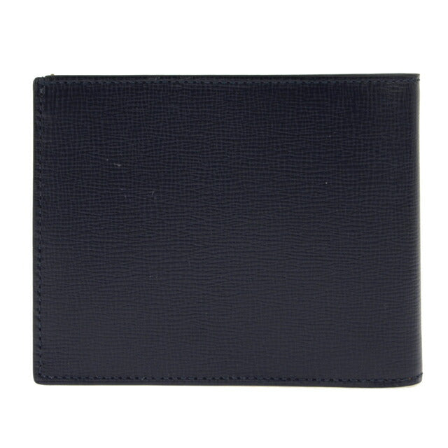 ダンヒル 二つ折り財布 二折財布 メンズ ブランド dunhill レザー L2T732N ネイビー/イエロー