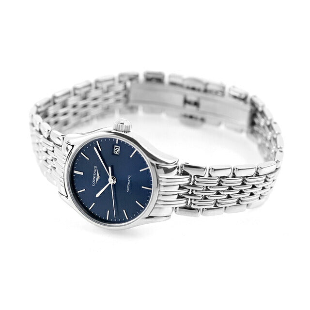 ロンジン リール 自動巻き 腕時計 ブランド レディース LONGINES L4.360.4.92.6 アナログ ブルー スイス製 L4-360-4-92-6