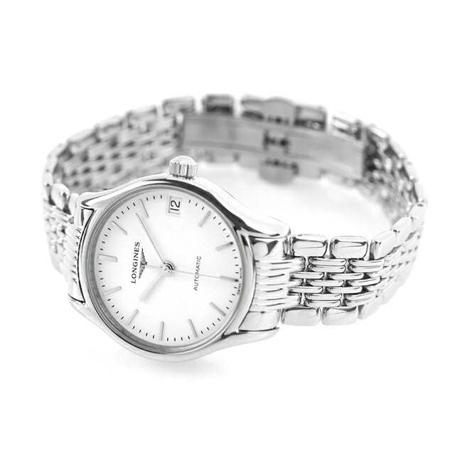 ロンジン リール 自動巻き 腕時計 ブランド レディース LONGINES L4.361.4.12.6 アナログ ホワイト 白 スイス製 L4-361-4-12-6