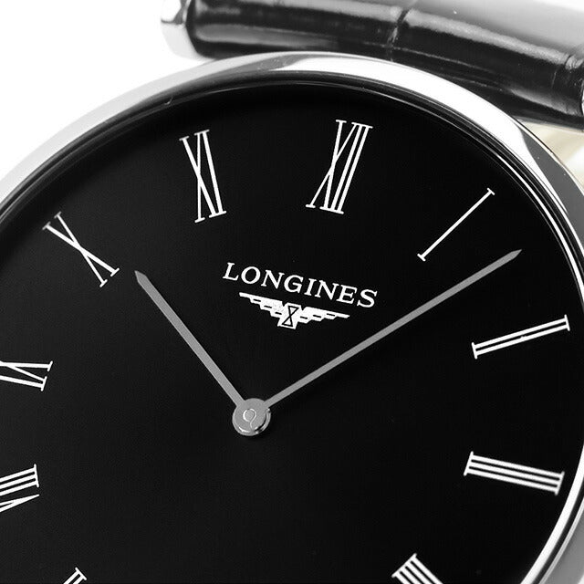 ロンジン グランクラシック クオーツ 腕時計 ブランド メンズ LONGINES L4.709.4.51.2 アナログ ブラック 黒 スイス製 L4-709-4-51-2