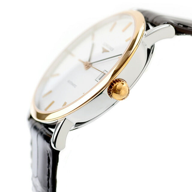 ロンジン エレガント 自動巻き 腕時計 ブランド メンズ LONGINES L4.809.5.12.0 アナログ ホワイト ブラック 黒 スイス製 L4-809-5-12-0