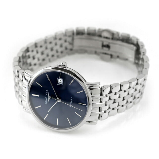 ロンジン エレガント 自動巻き 腕時計 ブランド メンズ LONGINES L4.810.4.92.6 アナログ ブルー スイス製 L4-810-4-92-6