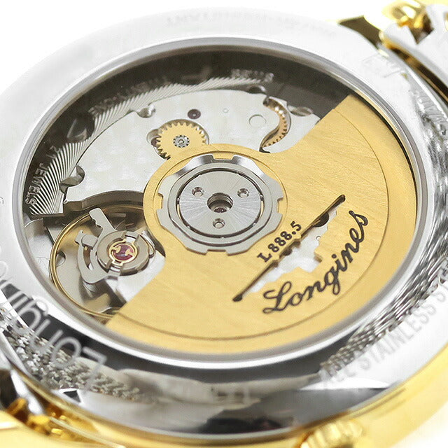 ロンジン リール 自動巻き 腕時計 ブランド メンズ LONGINES L4.860.2.12.7 アナログ ホワイト ゴールド シルバー 白 スイス製 L4-860-2-12-7