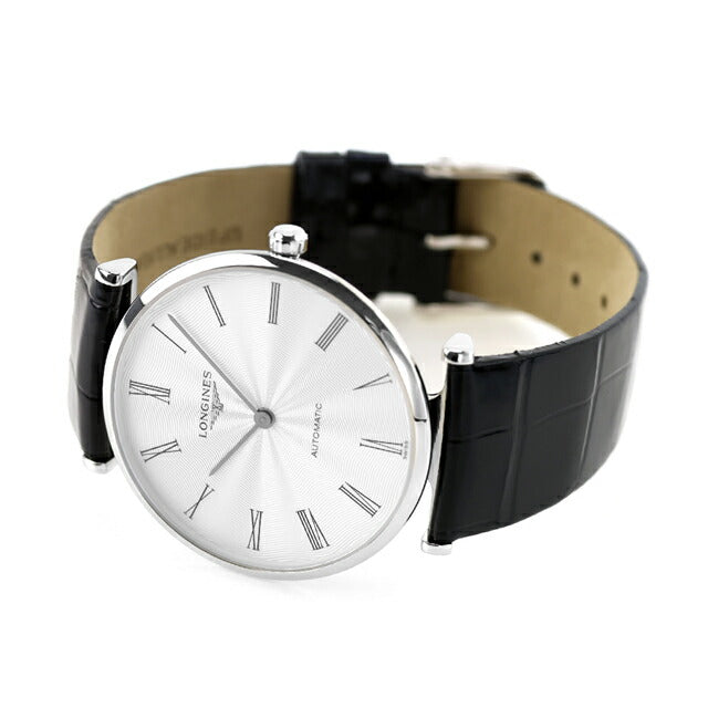 ロンジン グランクラシック 自動巻き 腕時計 ブランド メンズ LONGINES L4.908.4.71.2 アナログ シルバー ブラック 黒 スイス製 L4-908-4-71-2