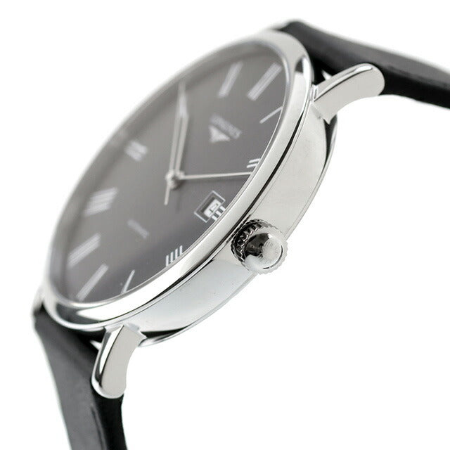 ロンジン エレガント 自動巻き 腕時計 ブランド メンズ LONGINES L4.911.4.71.2 アナログ グレー ブラック 黒 スイス製 L4-911-4-71-2