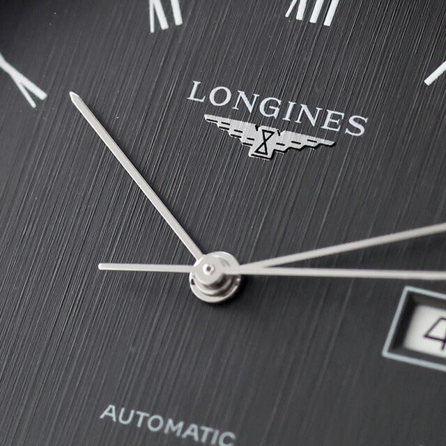 ロンジン エレガント 自動巻き 腕時計 ブランド メンズ LONGINES L4.911.4.71.2 アナログ グレー ブラック 黒 スイス製 L4-911-4-71-2